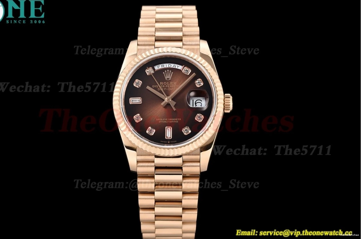 Weight) V3 Dia 36mm Brown DayDate RG VR3255(Gain RG 128235 QF 0317